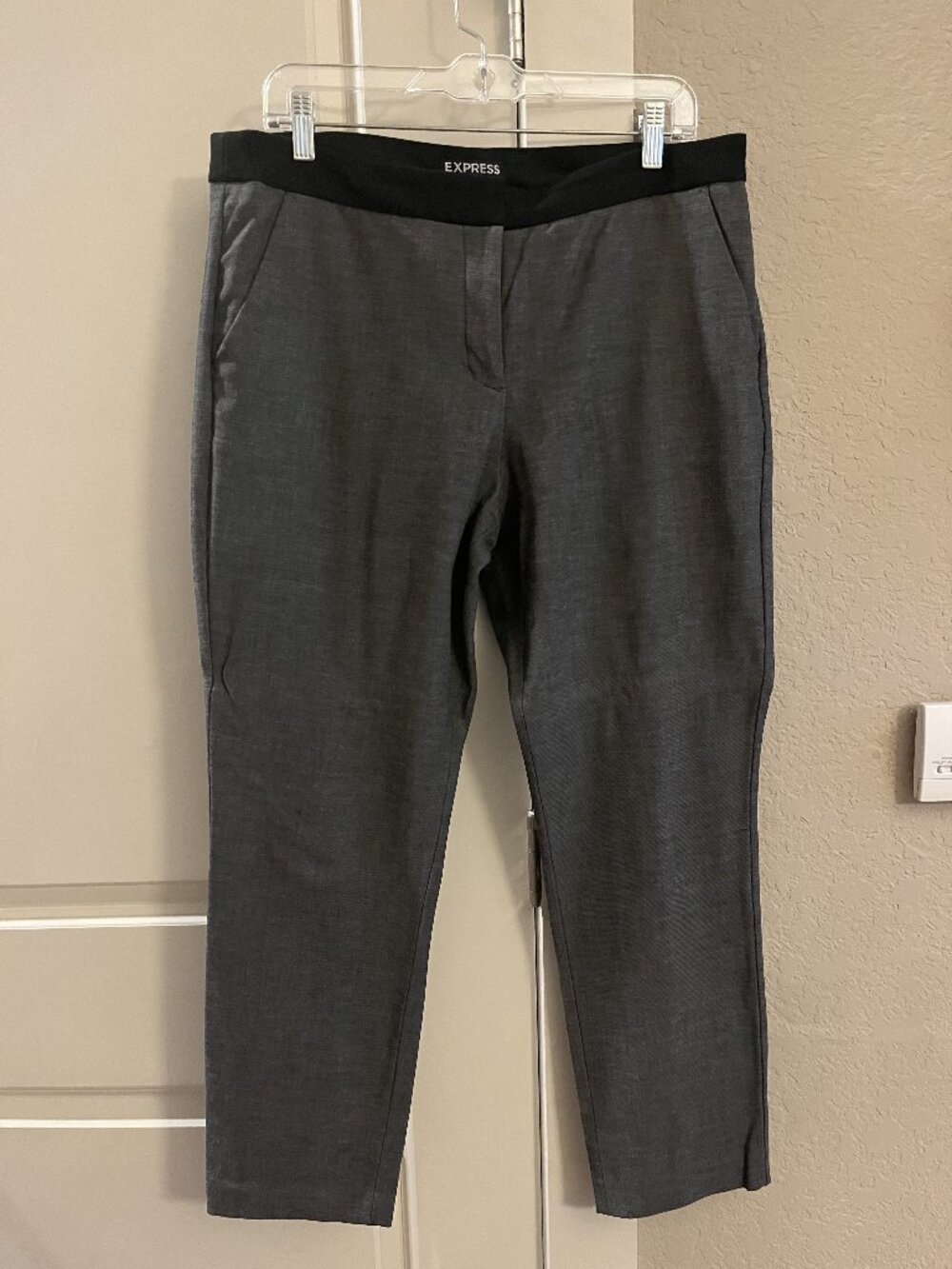 Women's Express Columnist Dark Gray Ankle Dress Business Pants